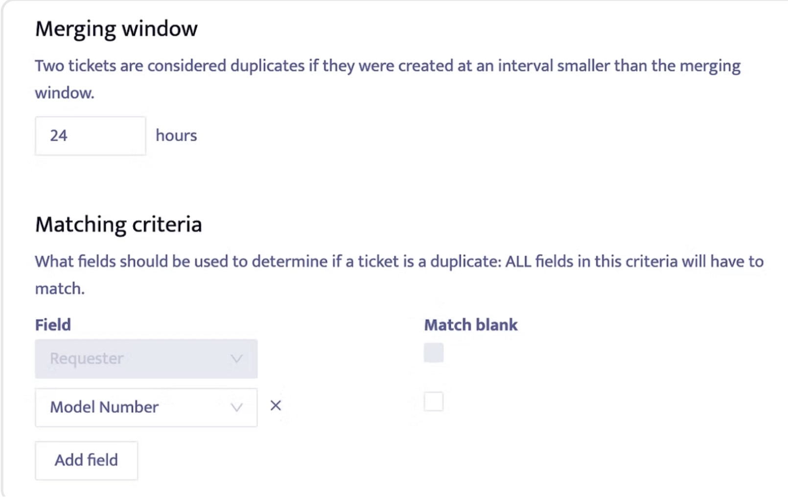 Screenshot of Merge Duplicate Tickets