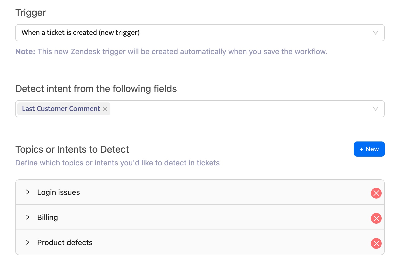 Screenshot of Ticket Classification